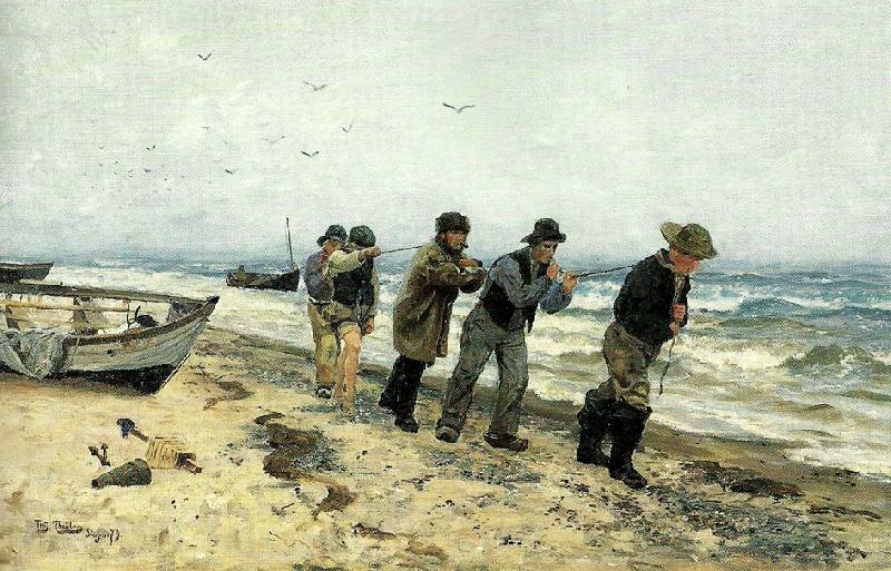 fritz thaulow hjemvendende fiskere